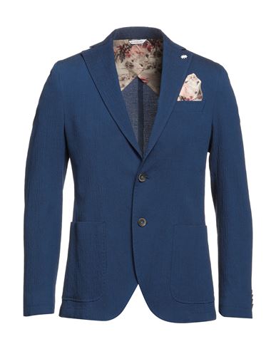 Manuel Ritz Man Suit Jacket Blue Size 36 Lyocell, Cotton, Elastane