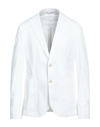 Manuel Ritz Man Suit Jacket White Size 46 Linen, Cotton, Elastane