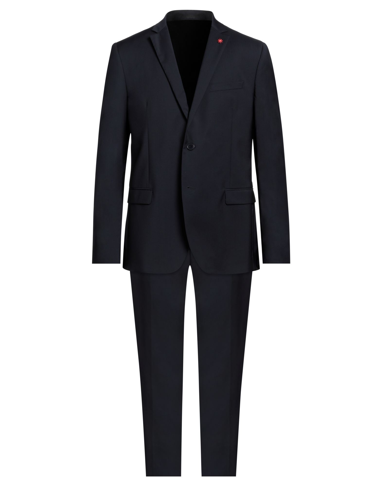 Manuel Ritz Man Suit Lead Size 46 Virgin Wool In Blue