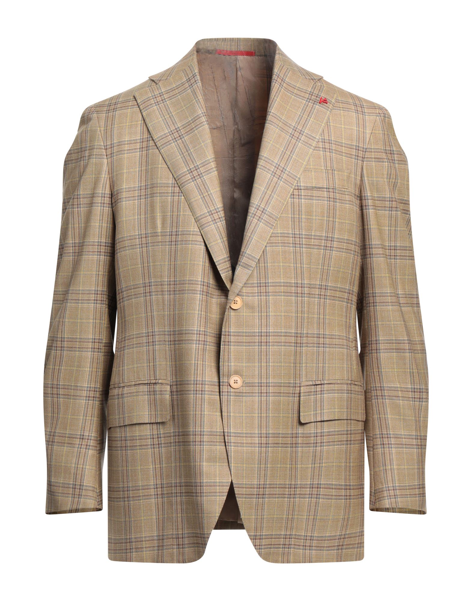 Isaia Suit Jackets In Yellow