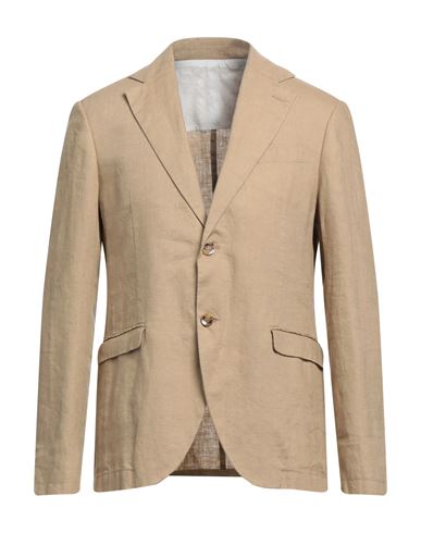 Officina 36 Man Suit Jacket Beige Size 40 Linen