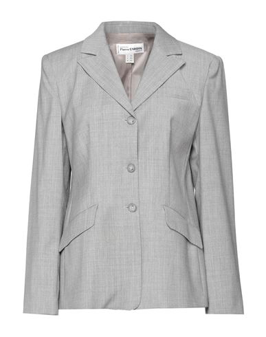 Pierre Cardin Woman Suit Jacket Grey Size 6 Merino Wool