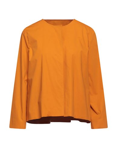 Niū Woman Suit Jacket Orange Size S Cotton, Elastane