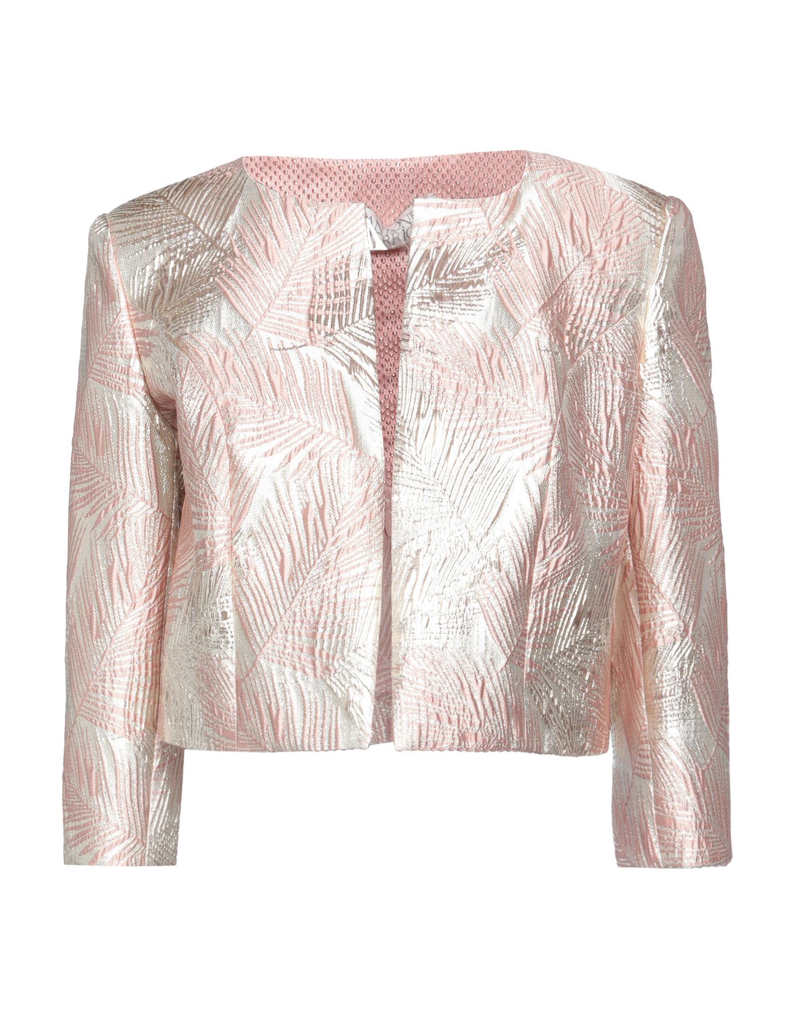 Antonio D'errico Woman Suit Jacket Rose Gold Size 12 Polyester, Metal, Nylon