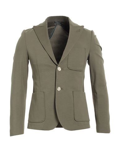 Grey Daniele Alessandrini Man Suit Jacket Military Green Size 34 Cotton, Polyamide, Elastane