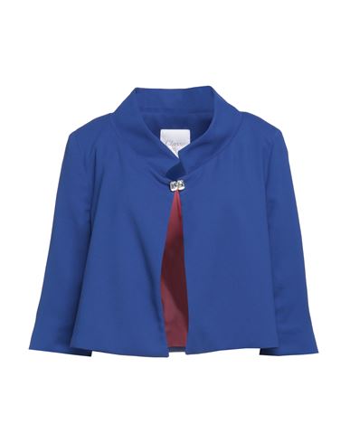 Oltre Tempo Woman Suit Jacket Blue Size 10 Polyester