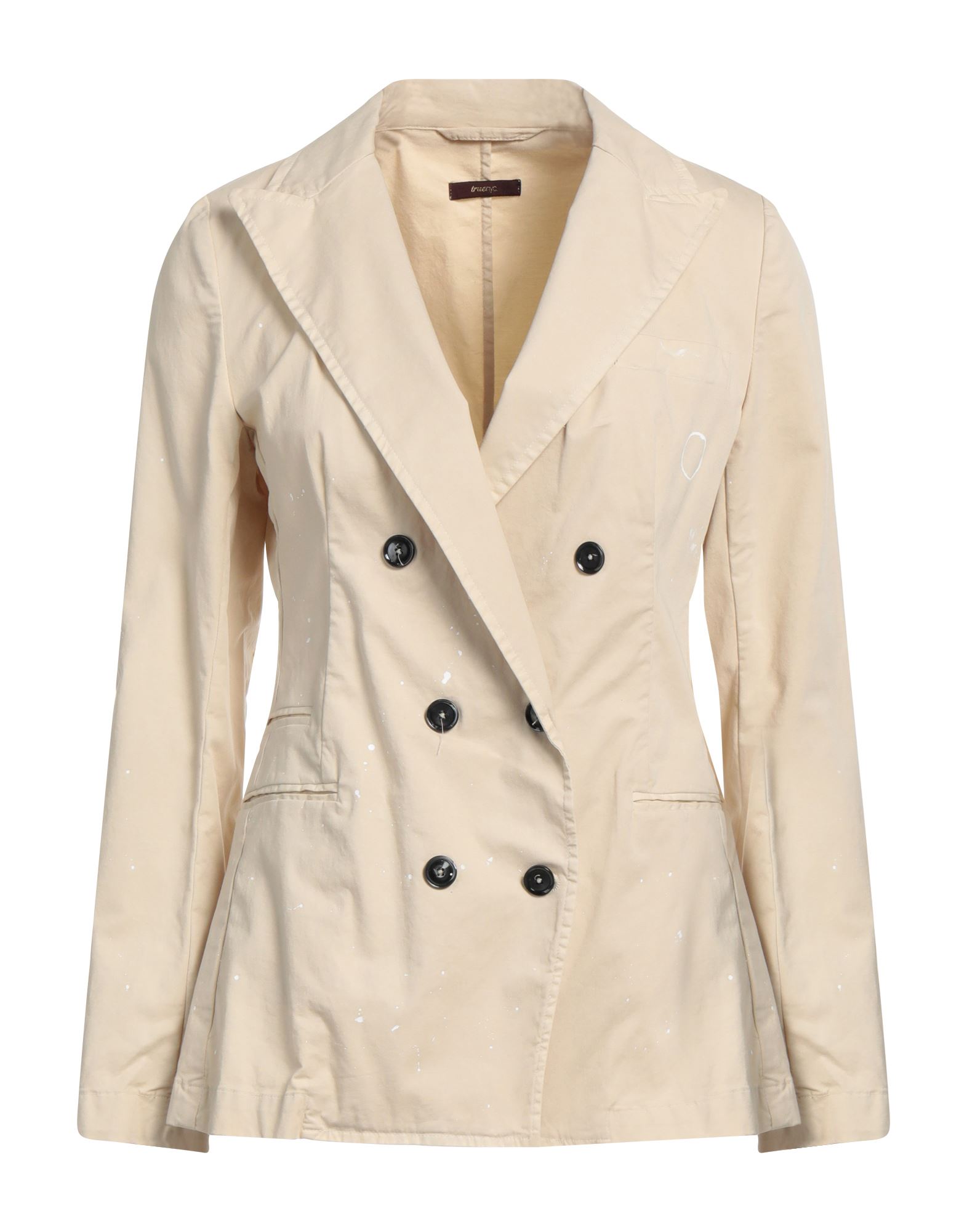 True Nyc Woman Suit Jacket Beige Size L Cotton