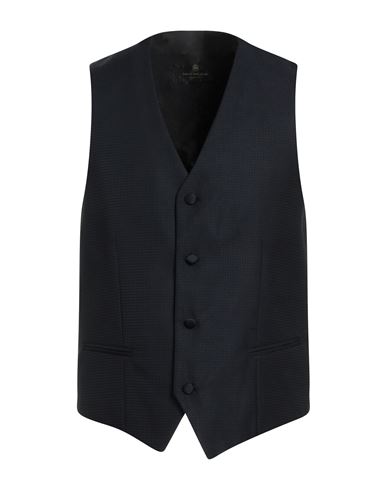 Alessandro Gilles Man Tailored Vest Midnight Blue Size 40 Polyester, Wool