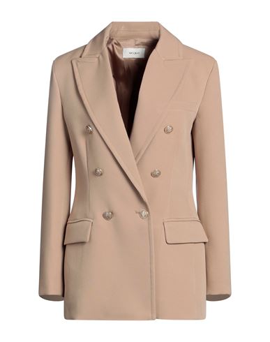 Vicolo Woman Suit Jacket Beige Size L Polyester, Elastane