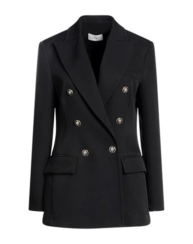 Vicolo Woman Blazer Black Size Xl Polyester, Elastane In Black