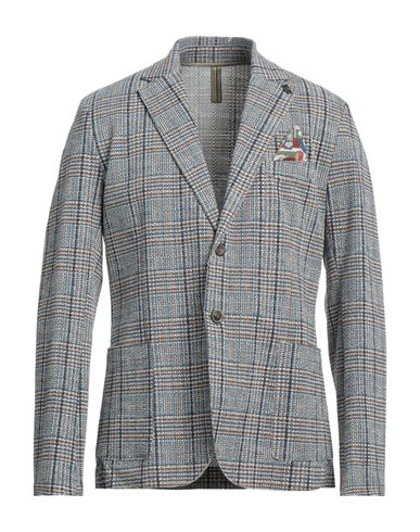 Bob Man Suit Jacket Azure Size 42 Cotton, Polyester, Elastane In Blue
