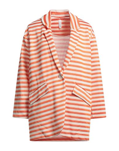 Souvenir Woman Blazer Orange Size M Polyester, Cotton