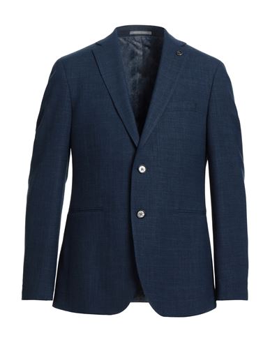 Michael Kors Mens Man Suit Jacket Midnight Blue Size 44 Polyester, Wool, Linen, Elastane