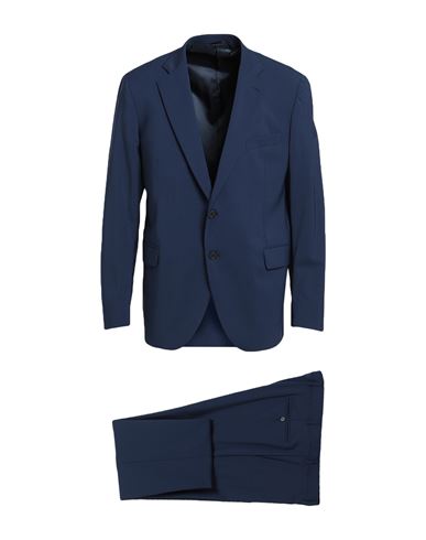 Idea Man Suit Blue Size 48 Virgin Wool, Elastane
