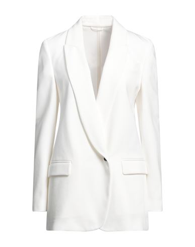 Brunello Cucinelli Woman Blazer White Size 0 Cotton, Polyamide, Elastane, Ecobrass