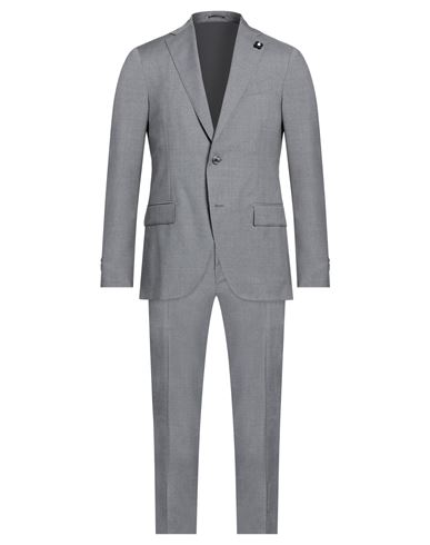 Lardini Man Suit Grey Size 38 Wool