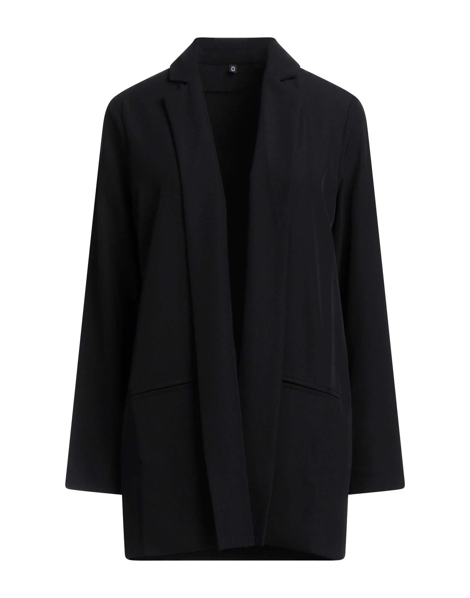 Ottod'ame Woman Suit Jacket Black Size 8 Polyester, Elastane