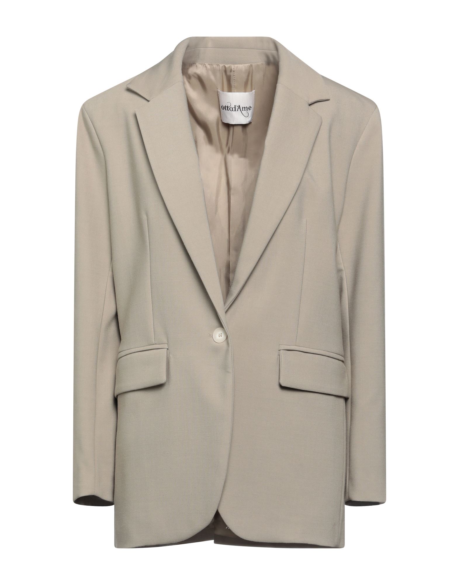 Ottod'ame Woman Suit Jacket Dove Grey Size 6 Polyester, Viscose, Elastane