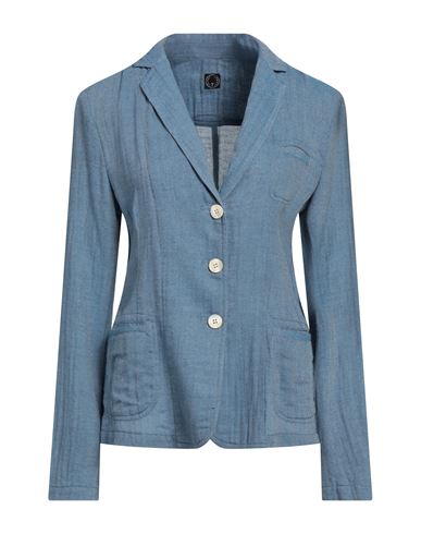 T-jacket By Tonello Woman Suit Jacket Blue Size Xl Cotton