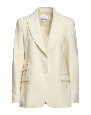Ottod'ame Woman Suit Jacket Ivory Size 4 Polyester, Viscose, Elastane In White
