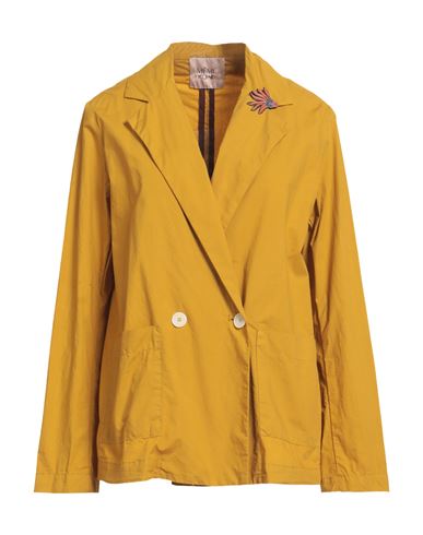 Même Road Woman Blazer Mustard Size 4 Cotton In Yellow