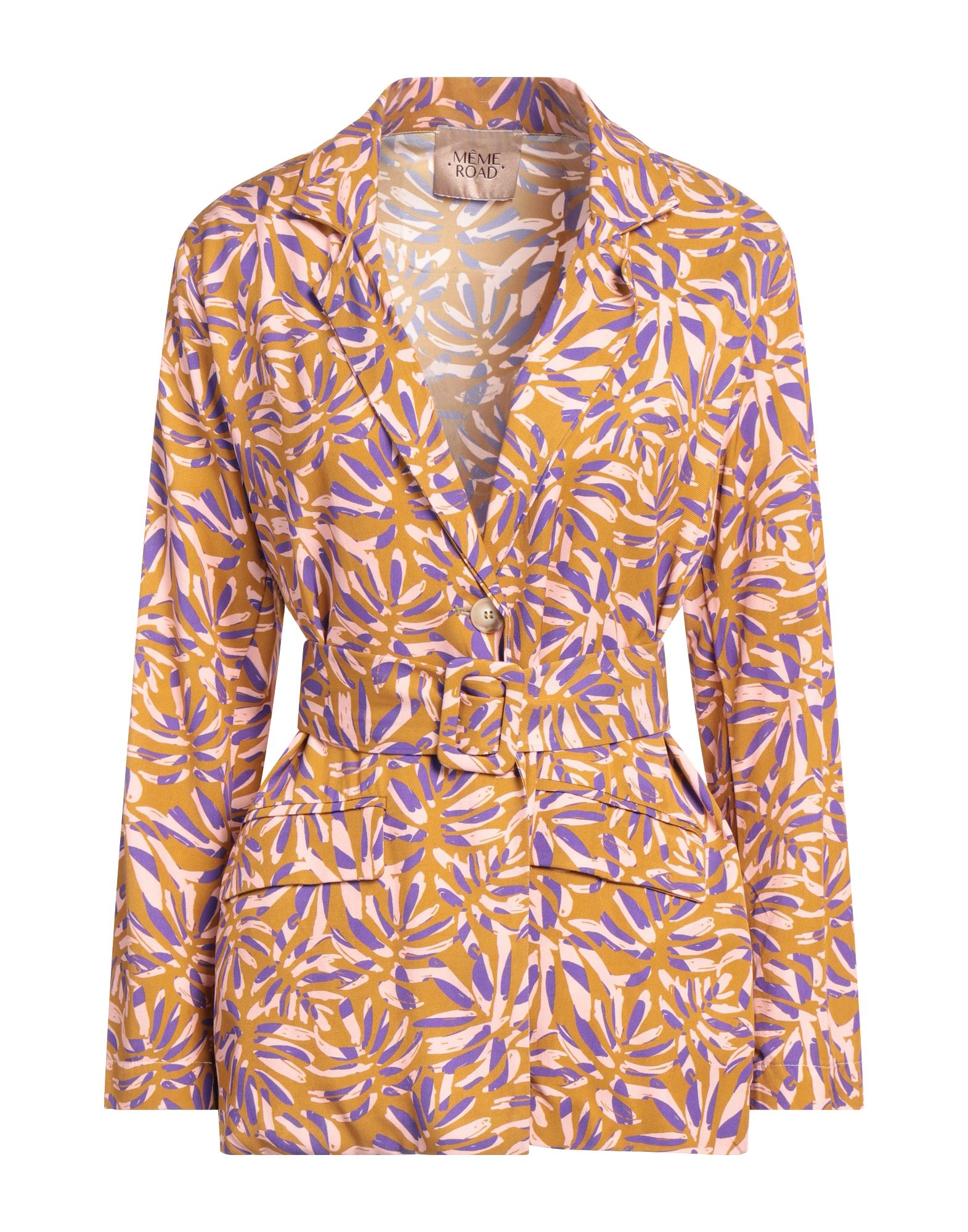 Même Road Woman Blazer Camel Size 4 Viscose In Beige