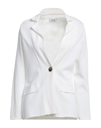 Base Milano Woman Suit Jacket White Size 4 Viscose, Polyamide