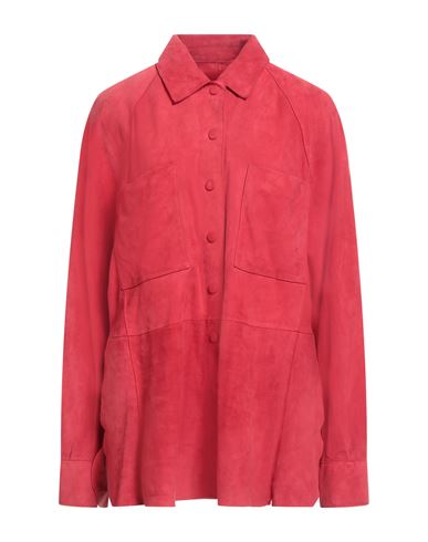 Emporio Armani Woman Shirt Red Size 10 Goat Skin