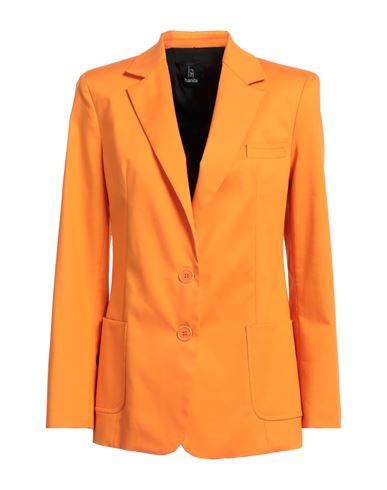 Hanita Woman Blazer Orange Size 4 Polyester, Elastane
