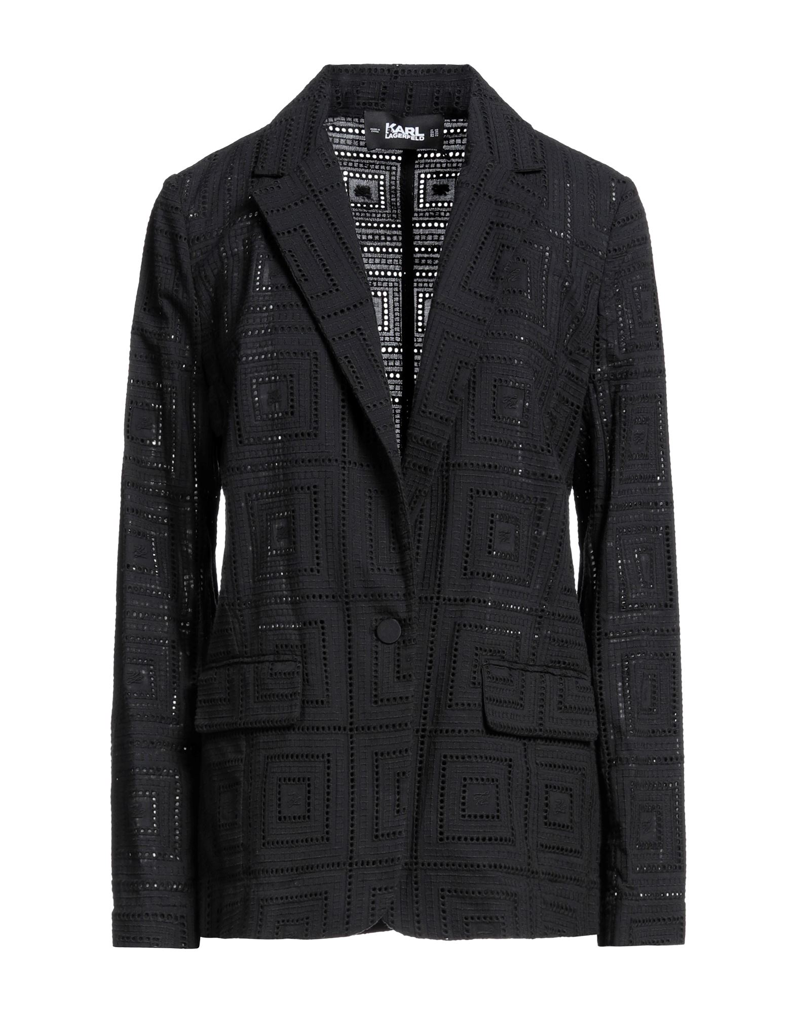 Karl Lagerfeld Suit Jackets In Black | ModeSens