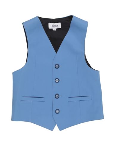 Aletta Babies'  Toddler Girl Tailored Vest Pastel Blue Size 6 Linen, Cotton
