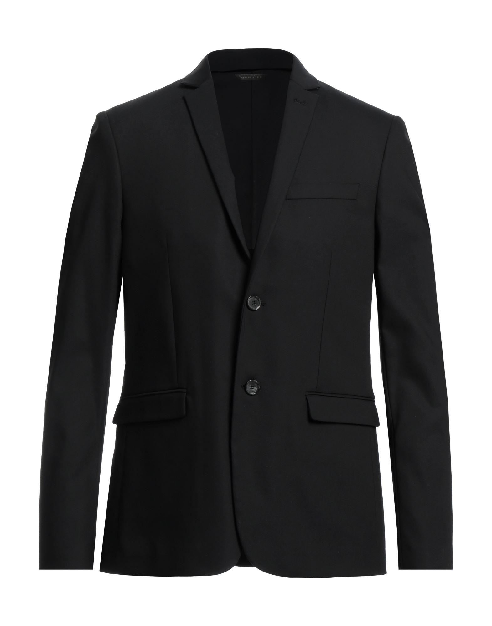 Patrizia Pepe Man Blazer Black Size 38 Cotton, Polyamide, Elastane In Black
