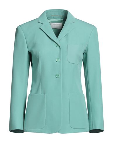 Sportmax Woman Blazer Light Green Size 10 Polyester, Virgin Wool