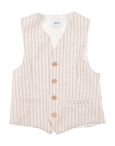 Aletta Babies'  Toddler Boy Vest Beige Size 7 Linen, Cotton