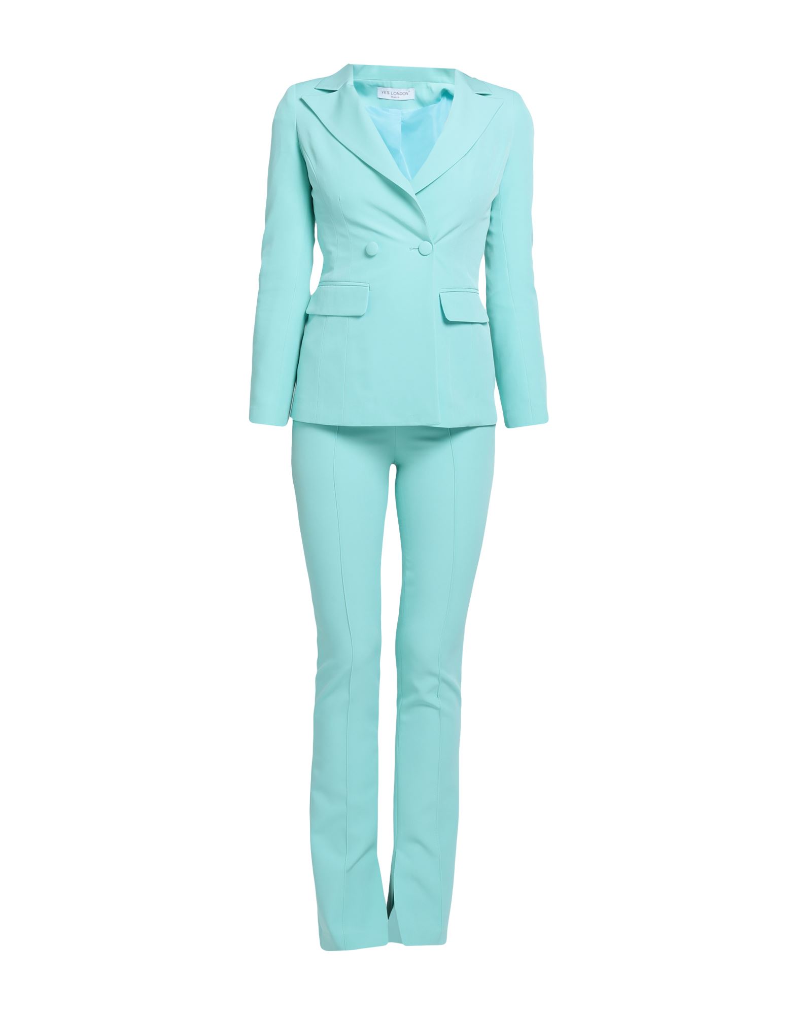 YES LONDON YES LONDON WOMAN SUIT TURQUOISE SIZE 6 POLYESTER, ELASTANE
