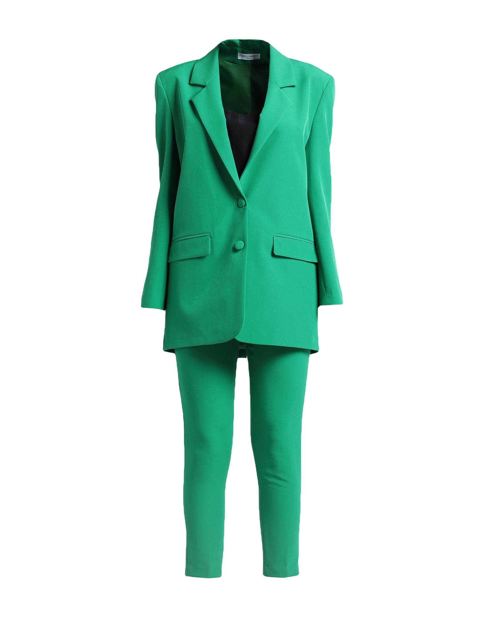 YES LONDON YES LONDON WOMAN SUIT GREEN SIZE 6 POLYESTER, ELASTANE