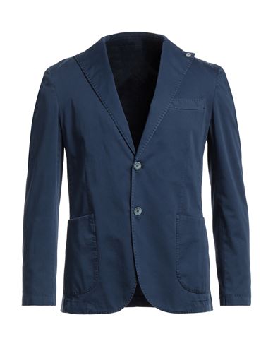 Barbati Man Suit Jacket Midnight Blue Size 36 Cotton, Elastane
