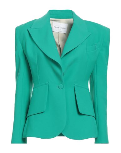 Woman Blazer Military green Size 4 Polyester, Viscose, Elastane