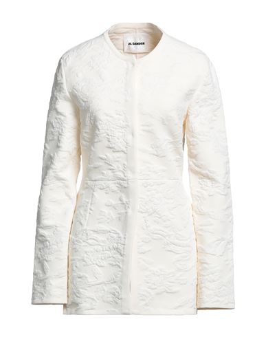 Jil Sander Woman Blazer Ivory Size 10 Viscose, Polyamide, Cotton, Polyester, Polyurethane In White