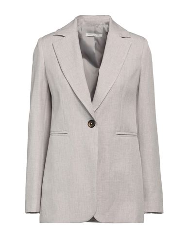 Biancoghiaccio Woman Blazer Light Grey Size 6 Polyester, Viscose, Elastane