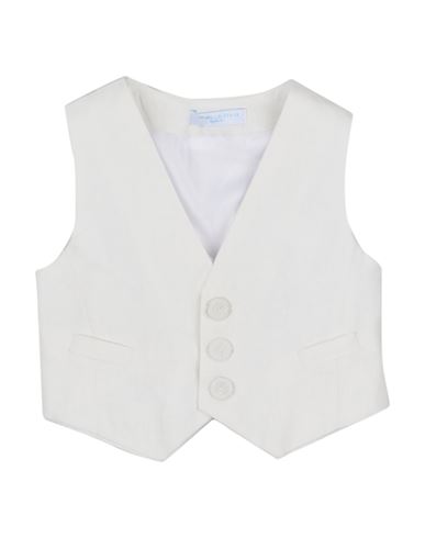 Manuell & Frank Babies'  Newborn Boy Tailored Vest White Size 3 Linen