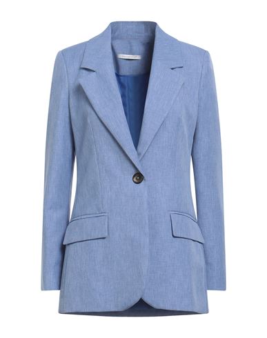 Biancoghiaccio Woman Suit Jacket Pastel Blue Size 12 Polyester