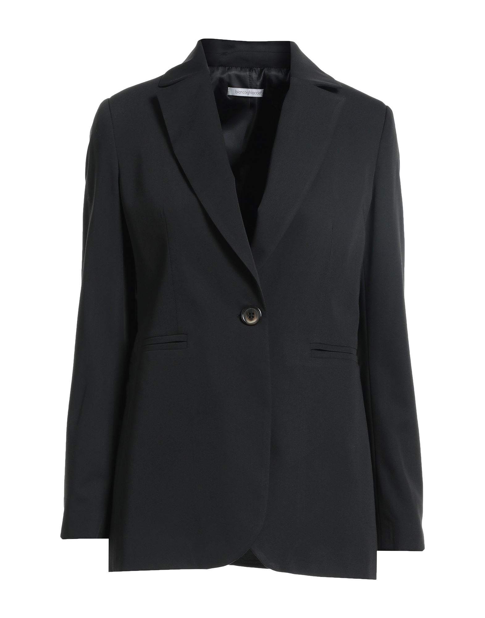 Shop Biancoghiaccio Woman Blazer Black Size 8 Polyester, Viscose, Elastane