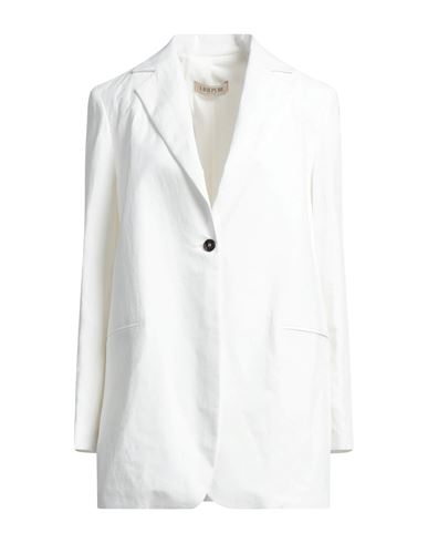 Laviepure Maison Woman Blazer White Size 4 Viscose, Linen