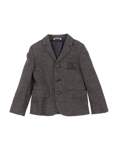 Dolce & Gabbana Babies'  Toddler Boy Blazer Brown Size 7 Cotton, Wool In Gray