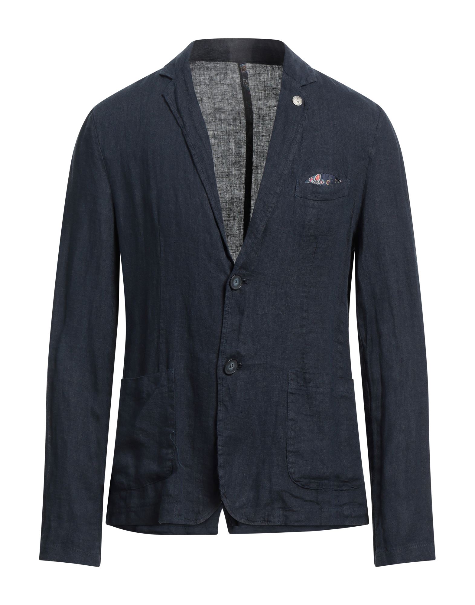 V2® Brand V2 Brand Man Suit Jacket Midnight Blue Size Xl Linen