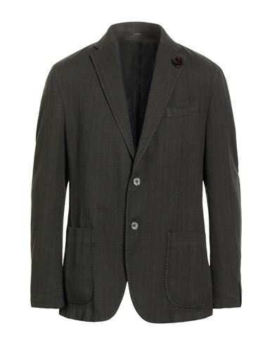 Windsor . Man Blazer Military Green Size 42 Cotton, Linen