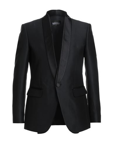 Dsquared2 Man Blazer Black Size 42 Wool, Silk