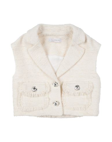 Monnalisa Toddler Girl Blazer Ivory Size 6 Acrylic, Polyester, Cotton, Viscose In White