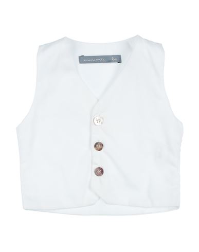 Minimu' Babies'  Newborn Boy Tailored Vest White Size 3 Cotton
